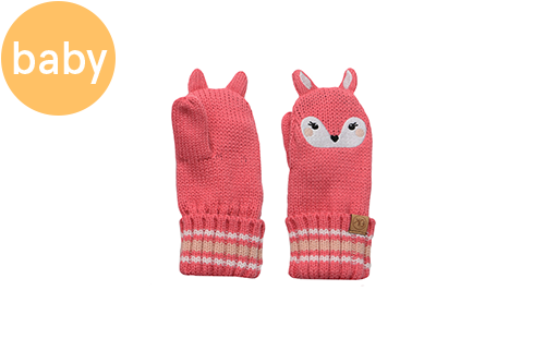 Baby Knitted Mittens - Deer