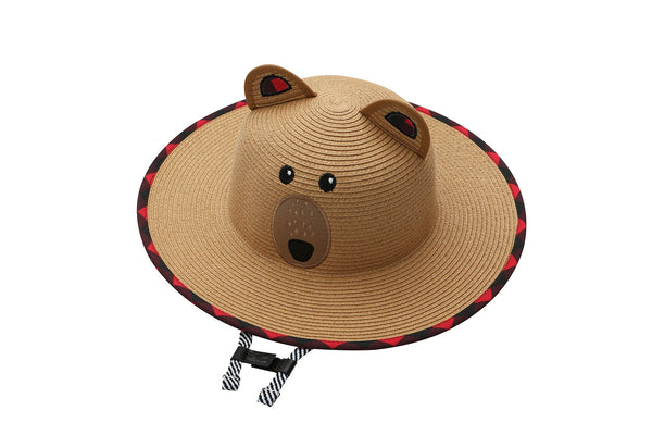 Kids Lifeguard Straw Hat - Bear