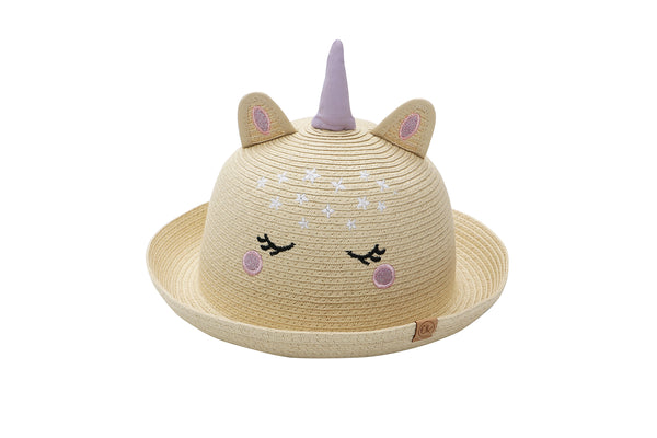 Kids Packable Unicorn Straw Hat FlapJackKids