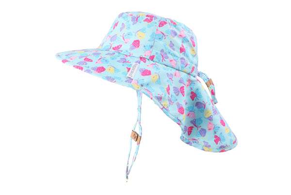 Baby/Kids Sun Hat with Neck Cape - Butterfly - FlapJackKids