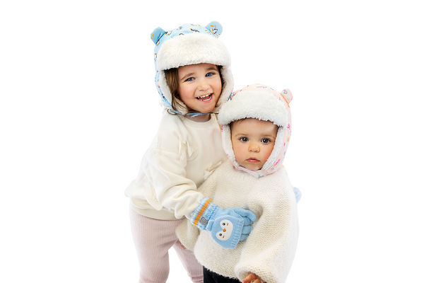Kids & Baby Water Repellent Trapper Hat - Ice Fishing Penguin