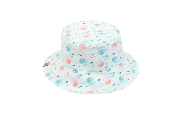 Reversible Baby & Kids Patterned Sun Hat - Dolphin | Jellyfish
