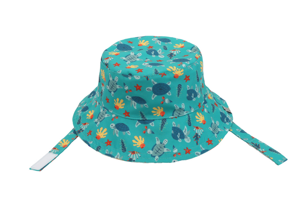 Reversible Baby & Kids Patterned Sun Hat - Turtle | Alligator
