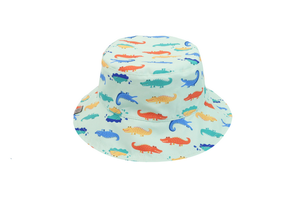 Reversible Baby & Kids Patterned Sun Hat - Turtle | Alligator
