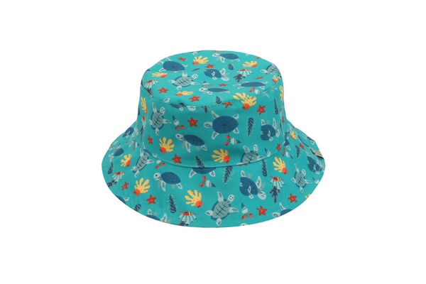 Reversible Baby & Kids Patterned Sun Hat - Turtle | Alligator