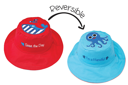 Kids & Toddlers Reversible Cotton Sun Hats (UPF 50+) - FlapJackKids