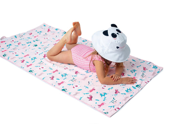 Reversible Baby & Kids Sun Hat - Panda & Koala