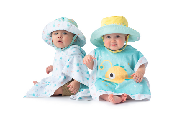 Reversible Baby & Kids Patterned Sun Hat - Fish | Jellyfish