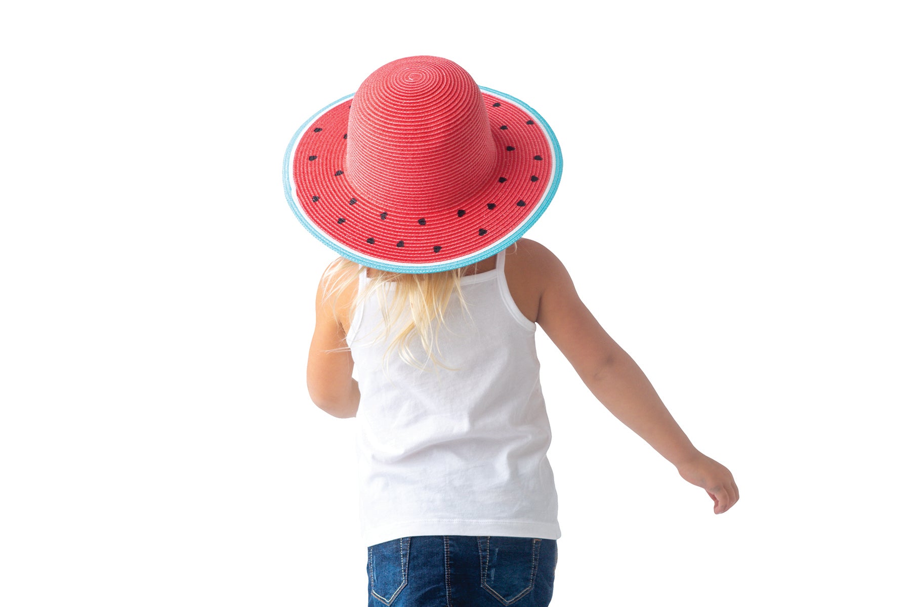 Kids Packable Watermelon Straw Hat - FlapJackKids