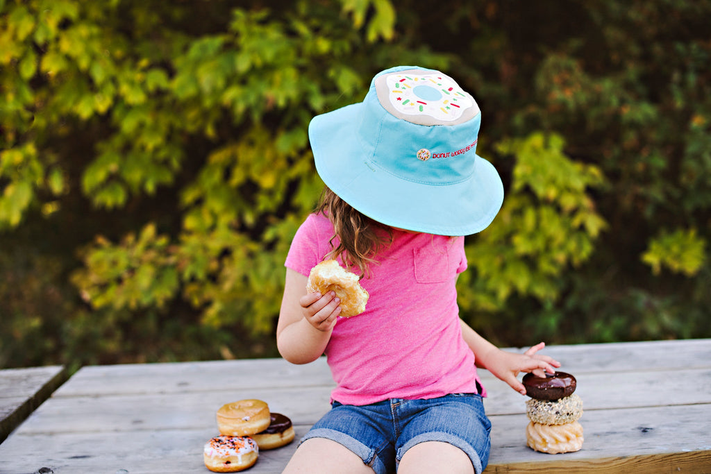 Reversible Baby & Kids Sun Hat - Ice Cream Cone & Donut - FlapJackKids