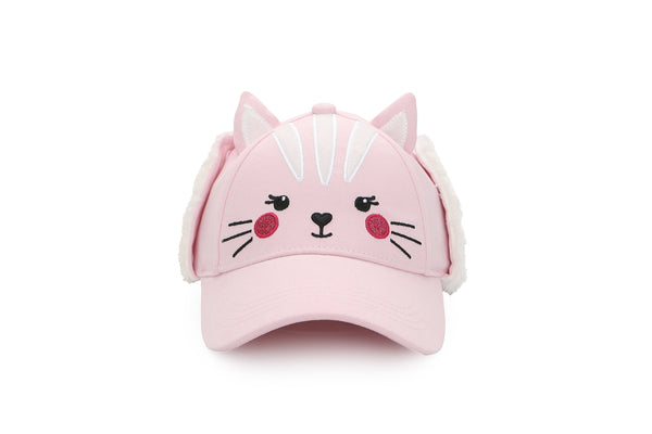 Kids 3D Winter Cap with Ear Flaps - Cat