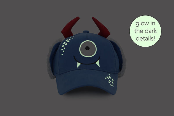 Kids 3D Winter Cap with Ear Flaps - Monster