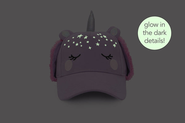 Kids 3D Winter Cap with Ear Flaps - Unicorn