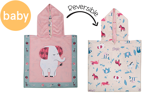 Reversible Baby Cover Up - Elephant | Zoo (one size only)