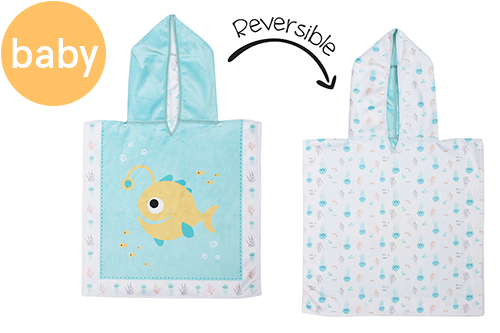 Reversible Baby Cover Up - Fish | Jellyfish (one size only)