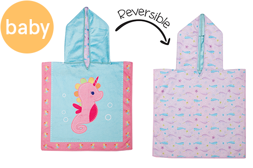 Reversible Baby Cover Up - Seahorse | Narwhal (one size only)