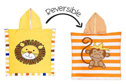 Reversible Kids Cover Up – Lion | Monkey