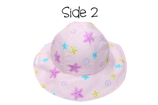 Reversible Baby & Kids Patterned Sun Hat - Narwhal | Starfish