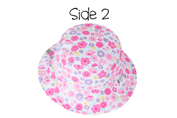 Reversible Baby & Kids Patterned Sun Hat - Butterfly | Summer Floral