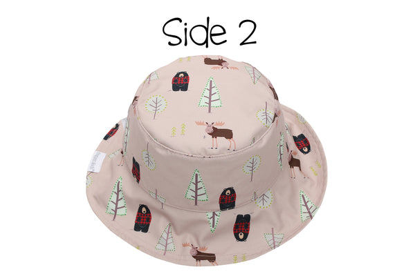 Reversible Baby & Kids Patterned Sun Hat - Moose | Cottage