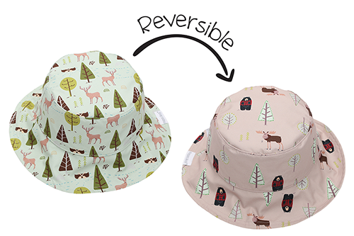 Reversible Baby & Kids Patterned Sun Hat - Moose | Cottage