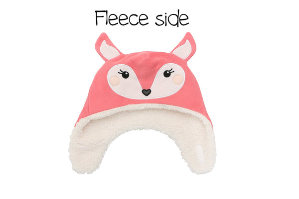 Kids & Baby Reversible Sherpa Hat - Bunny & Deer