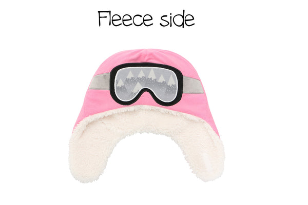 Kids & Baby Reversible Sherpa Hat - Polar Bear & Ski Goggles