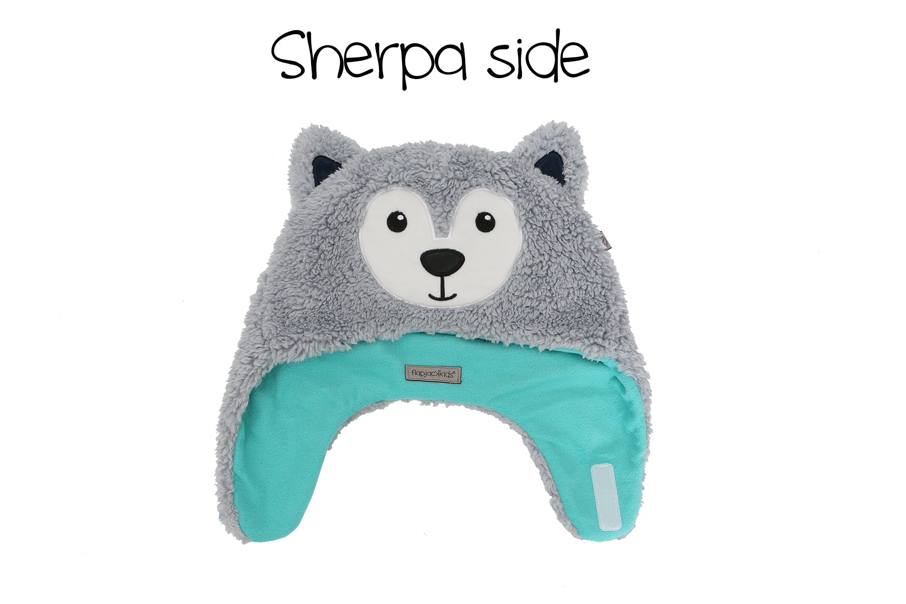 Kids Baby Reversible Sherpa Hat Wolf Ski Goggles