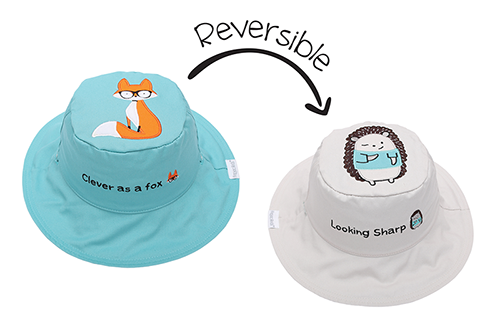 Reversible Baby and Kids Sun Hat - Fox | Hedgehog
