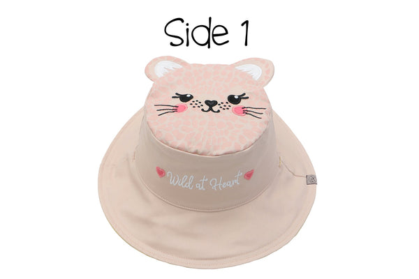 Reversible Baby & Kids Sun Hat - Leopard & Zebra