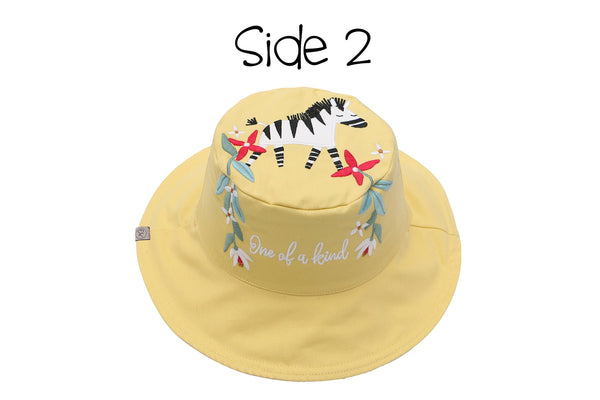 Reversible Baby & Kids Sun Hat - Leopard & Zebra
