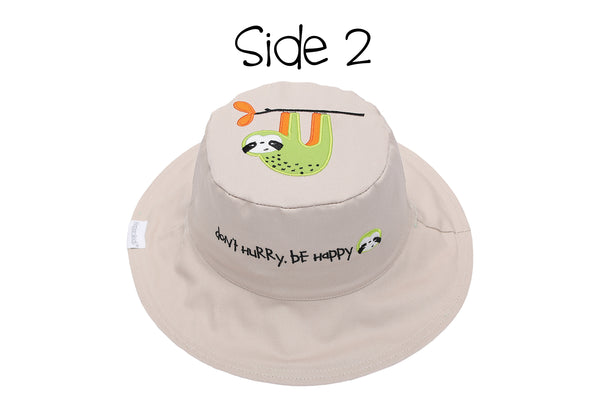 Reversible Baby & Kids Sun Hat - Lion & Sloth