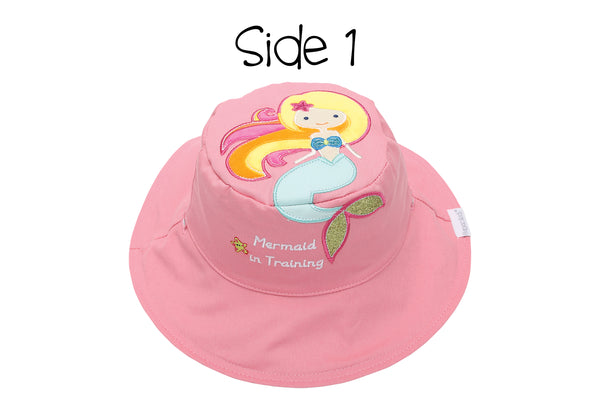 Reversible Baby & Kids Sun Hat - Mermaid & Seahorse
