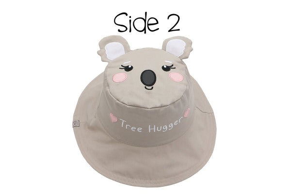 Baby/Toddler Sun Beach Bucket Hat Reversible Koala Kids Plaid 18