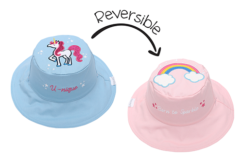 Reversible Baby and Kids Sun Hat - Rainbow | Unicorn