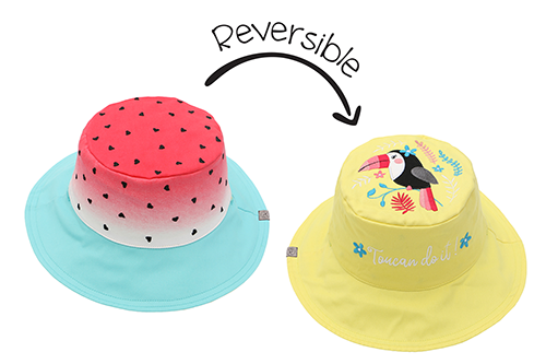Kids & Toddlers Reversible Cotton Sun Hats (UPF 50+) - FlapJackKids