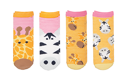 Sock Safari - Giraffe | Zebra (Pink)
