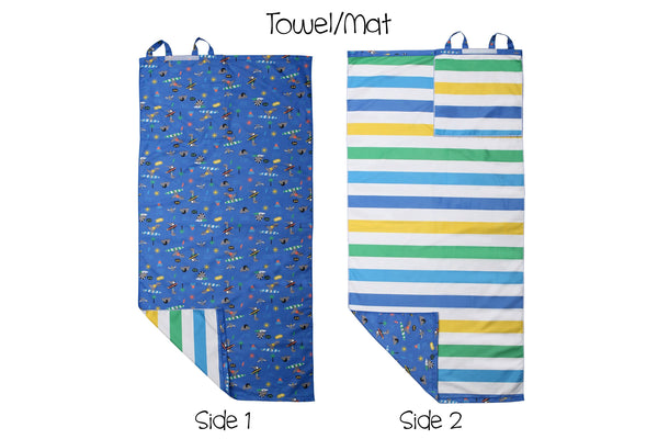 Kids Towel Backpack  - Dino