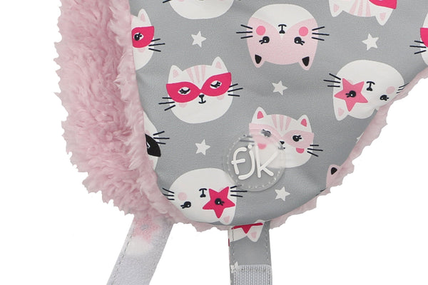 Kids & Baby Water Repellent Trapper Hat - Cat (Grey)