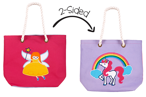 Kids Two-Sided Tote Bag - Fairy & Unicorn