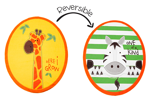 Reversible Kids Towel - Giraffe / Zebra