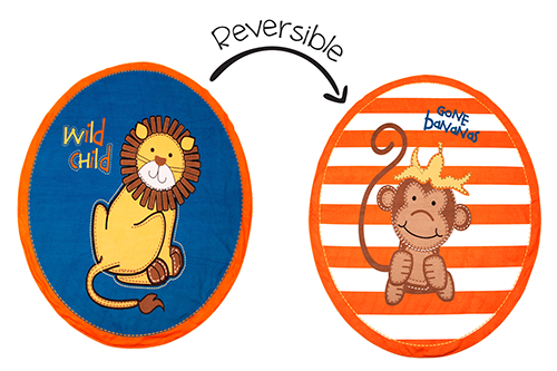 Reversible Kids Towel - Lion / Monkey