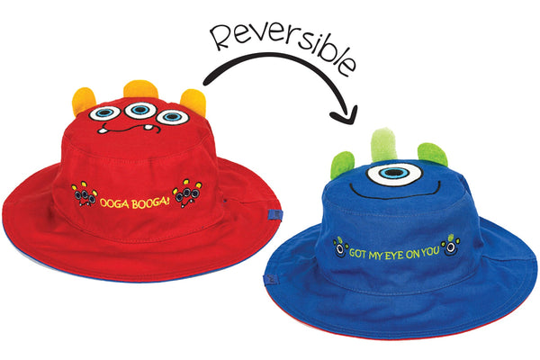 Reversible Baby & Kids Sun Hat - Monsters