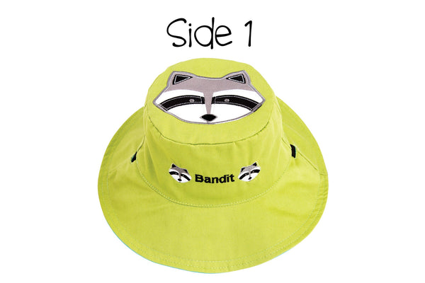 Reversible Baby & Kids Sun Hat - Raccoon & Fox