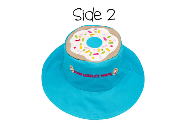 Reversible Baby & Kids Sun Hat - Ice Cream Cone & Donut