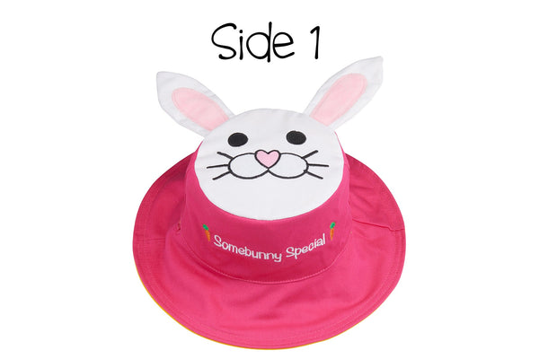 Reversible Baby & Kids Sun Hat - Bunny & Daisy