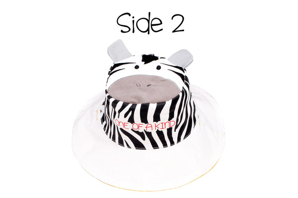 Reversible Baby & Kids Sun Hat - Giraffe & Zebra