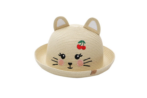 Kids Straw Hat - Cat