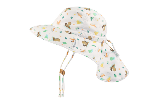 Baby/Kids Sun Hat with Neck Cape - Beaver