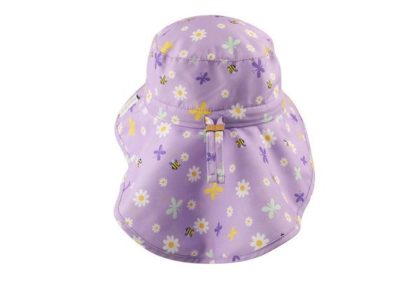Baby/Kids Sun Hat with Neck Cape - Daisy